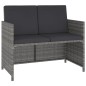 vidaXL Set comedor jardín 6 pzas ratán sintético y madera acacia gris vidaXL Set comedor jardín 6 pzas ratán sintético y madera acacia gris