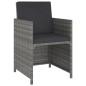 vidaXL Set comedor jardín 6 pzas ratán sintético y madera acacia gris vidaXL Set comedor jardín 6 pzas ratán sintético y madera acacia gris