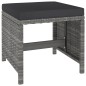 vidaXL Set comedor jardín 6 pzas ratán sintético y madera acacia gris vidaXL Set comedor jardín 6 pzas ratán sintético y madera acacia gris