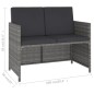 vidaXL Set comedor jardín 6 pzas ratán sintético y madera acacia gris vidaXL Set comedor jardín 6 pzas ratán sintético y madera acacia gris