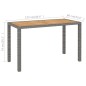 vidaXL Set comedor jardín 6 pzas ratán sintético y madera acacia gris vidaXL Set comedor jardín 6 pzas ratán sintético y madera acacia gris