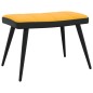 vidaXL Silla de relajación reposapiés terciopelo PVC amarillo mostaza vidaXL Silla de relajación reposapiés terciopelo PVC amarillo mostaza