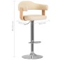 vidaXL Taburetes de cocina 2 uds cuero sintético madera curvada crema vidaXL Taburetes de cocina 2 uds cuero sintético madera curvada crema