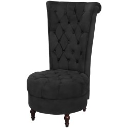 vidaXL Sillón de respaldo alto de tela negro