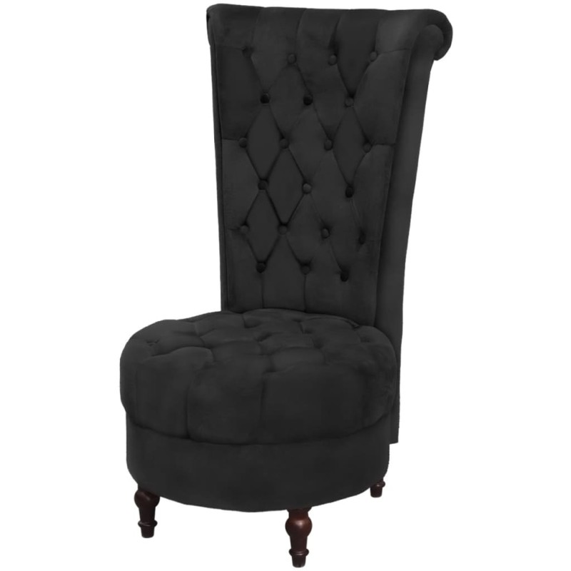 vidaXL Sillón de respaldo alto de tela negro