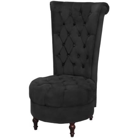 vidaXL Sillón de respaldo alto de tela negro