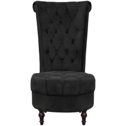 vidaXL Sillón de respaldo alto de tela negro