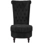 vidaXL Sillón de respaldo alto de tela negro