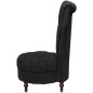 vidaXL Sillón de respaldo alto de tela negro