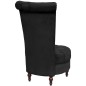 vidaXL Sillón de respaldo alto de tela negro