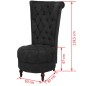 vidaXL Sillón de respaldo alto de tela negro