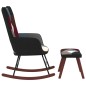 vidaXL Mecedora con taburete tela patchwork vidaXL Mecedora con taburete tela patchwork