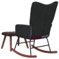 vidaXL Mecedora con taburete tela patchwork vidaXL Mecedora con taburete tela patchwork