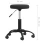 vidaXL Silla de oficina giratoria de terciopelo negro vidaXL Silla de oficina giratoria de terciopelo negro