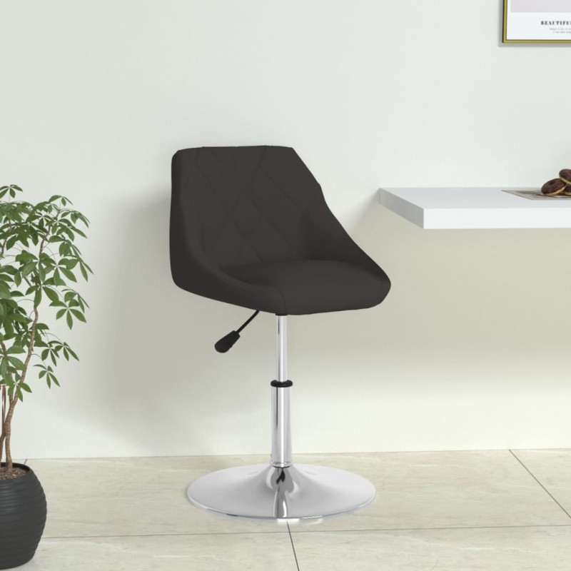 vidaXL Silla de comedor de cuero sintético negra vidaXL Silla de comedor de cuero sintético negra