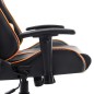 vidaXL Silla de gaming de cuero sintético negro y naranja vidaXL Silla de gaming de cuero sintético negro y naranja