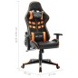 vidaXL Silla de gaming de cuero sintético negro y naranja vidaXL Silla de gaming de cuero sintético negro y naranja