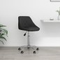vidaXL Silla de oficina giratoria de cuero sintético negro vidaXL Silla de oficina giratoria de cuero sintético negro