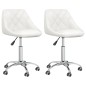 vidaXL Sillas de comedor giratorias 2 unidades cuero sintético blanco vidaXL Sillas de comedor giratorias 2 unidades cuero sintético blanco