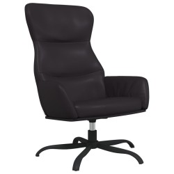 vidaXL Sillón de relax de cuero sintético negro