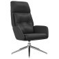 vidaXL Sillón de relax de cuero auténtico negro