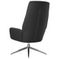 vidaXL Sillón de relax de cuero auténtico negro
