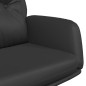 vidaXL Sillón de relax de cuero auténtico negro