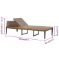 vidaXL Tumbona con cojines madera maciza de acacia marrón vidaXL Tumbona con cojines madera maciza de acacia marrón