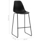 vidaXL Taburetes de cocina 6 unidades plástico negro vidaXL Taburetes de cocina 6 unidades plástico negro