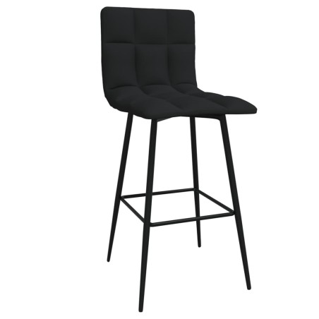 vidaXL Taburete de cocina de terciopelo negro