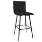 vidaXL Taburete de cocina de terciopelo negro