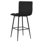 vidaXL Taburete de cocina de terciopelo negro