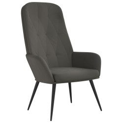 vidaXL Sillón de relax de terciopelo gris oscuro