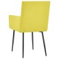 vidaXL Sillas de comedor con reposabrazos 6 unidades tela amarillo  