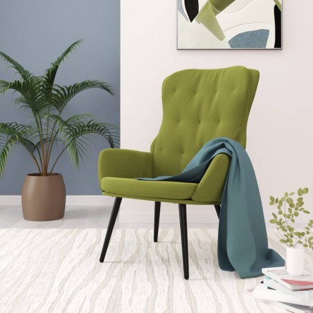 vidaXL Silla de relajación de terciopelo verde claro