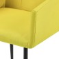 vidaXL Sillas de comedor con reposabrazos 6 unidades tela amarillo  