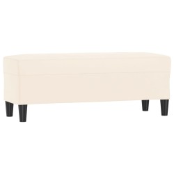 vidaXL Banco de terciopelo color crema 100x35x41 cm