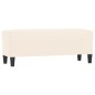 vidaXL Banco de terciopelo color crema 100x35x41 cm vidaXL Banco de terciopelo color crema 100x35x41 cm