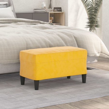 vidaXL Banco de terciopelo amarillo 70x35x41 cm