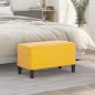 vidaXL Banco de terciopelo amarillo 70x35x41 cm vidaXL Banco de terciopelo amarillo 70x35x41 cm