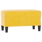 vidaXL Banco de terciopelo amarillo 70x35x41 cm vidaXL Banco de terciopelo amarillo 70x35x41 cm