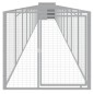 vidaXL Caseta perro corral acero galvanizado gris claro 110x1221x110cm vidaXL Caseta perro corral acero galvanizado gris claro 110x1221x110cm