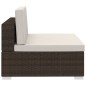 vidaXL Set sofás de jardín 4 piezas y cojines ratán sintético marrón vidaXL Set sofás de jardín 4 piezas y cojines ratán sintético marrón