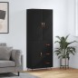 vidaXL Aparador alto madera contrachapada negro 69,5x34x180 cm vidaXL Aparador alto madera contrachapada negro 69,5x34x180 cm