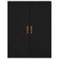 vidaXL Aparador alto madera contrachapada negro 69,5x34x180 cm vidaXL Aparador alto madera contrachapada negro 69,5x34x180 cm