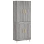 vidaXL Aparador alto madera contrachapada gris sonoma 69,5x34x180 cm vidaXL Aparador alto madera contrachapada gris sonoma 69,5x34x180 cm