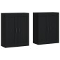 vidaXL Armarios de pared 2 uds madera de ingeniería negro vidaXL Armarios de pared 2 uds madera de ingeniería negro