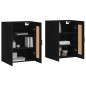 vidaXL Armarios de pared 2 uds madera de ingeniería negro vidaXL Armarios de pared 2 uds madera de ingeniería negro