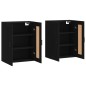vidaXL Armarios de pared 2 uds madera de ingeniería negro vidaXL Armarios de pared 2 uds madera de ingeniería negro