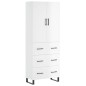 vidaXL Aparador alto madera contrachapada blanco brillo 69,5x34x180 cm vidaXL Aparador alto madera contrachapada blanco brillo 69,5x34x180 cm